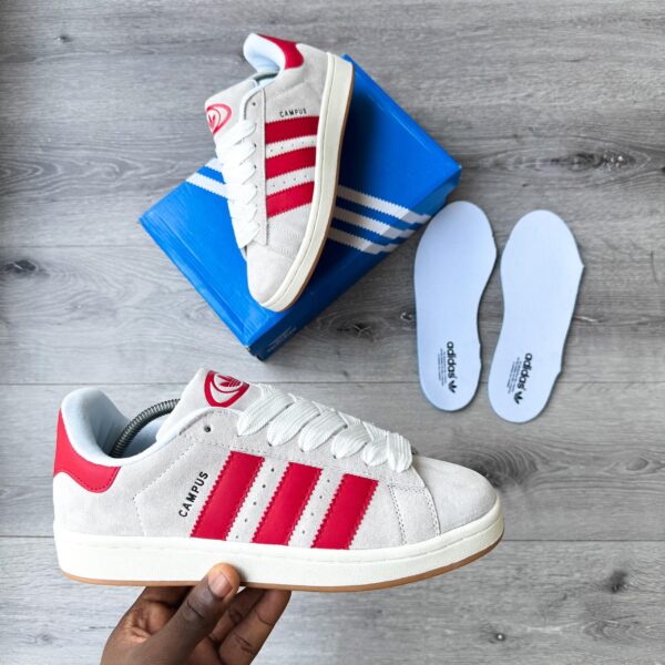 ADIDAS CAMPUS 00s “CRYSTAL WHITE BETTER SCARLET